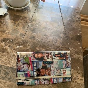 Clutch purse with chain straps